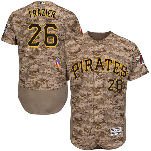 Pittsburgh Pirates #26 Adam Frazier Camo Flexbase Authentic Collection Stitched Jersey Men's