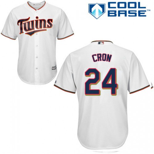 Minnesota Twins #24 C.J. Cron White Cool Base Stitched Youth Jersey Youth