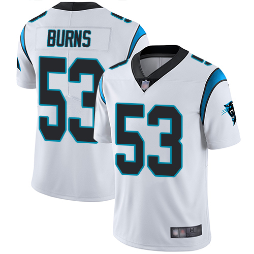 Panthers #53 Brian Burns White Men's Stitched Vapor Untouchable Limited Jersey