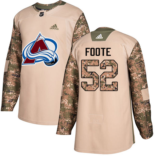 Adidas Colorado Avalanche #52 Adam Foote Camo Authentic 2017 Veterans Day Stitched Jersey Men's