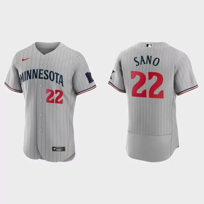 Minnesota Twins #22 Miguel Sano Men's 2023 Authentic Jersey - Gray