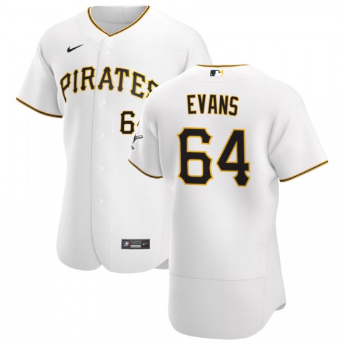 Pittsburgh Pittsburgh Pirates #64 Phillip Evans Men's White Home 2020 Authentic Player Jersey Men's