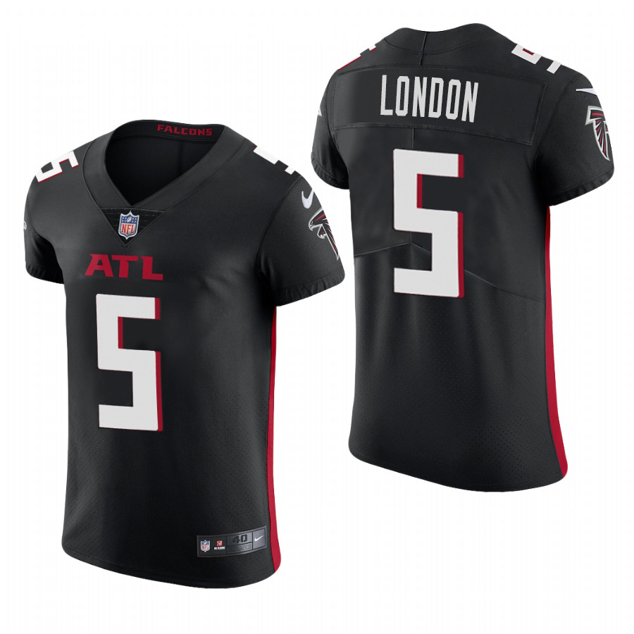 Atlanta Falcons #5 Drake London Men's Black Team Color Men's Stitched 2020 Vapor Untouchable Elite Jersey