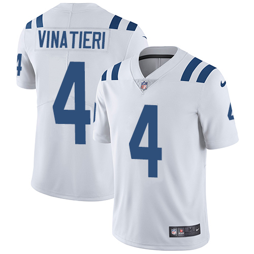 Indianapolis Colts #4 Adam Vinatieri White Youth Stitched Vapor Untouchable Limited Jersey Youth