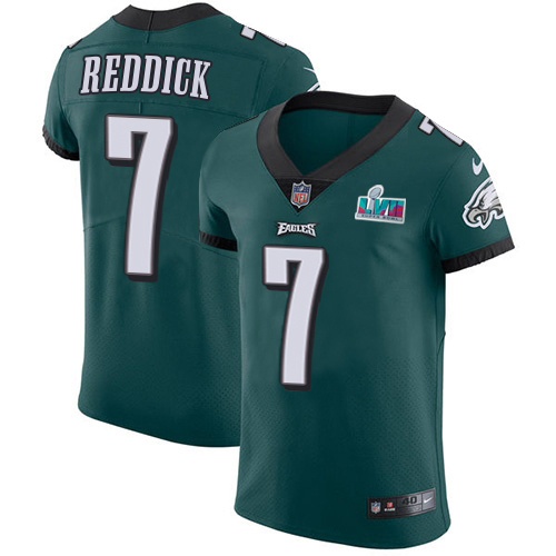 Eagles #7 Haason Reddick Green Team Color Super Bowl LVII Patch Men's Stitched Vapor Untouchable Elite Jersey