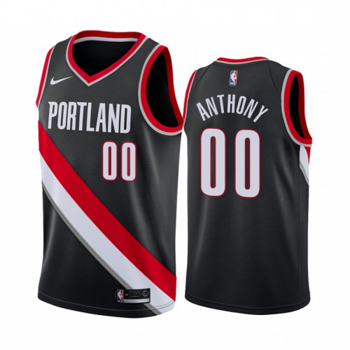 Trail Portland Trail Blazers #00 Carmelo Anthony Mens 2019-20 Black Icon Edition Swingman Jersey Mens