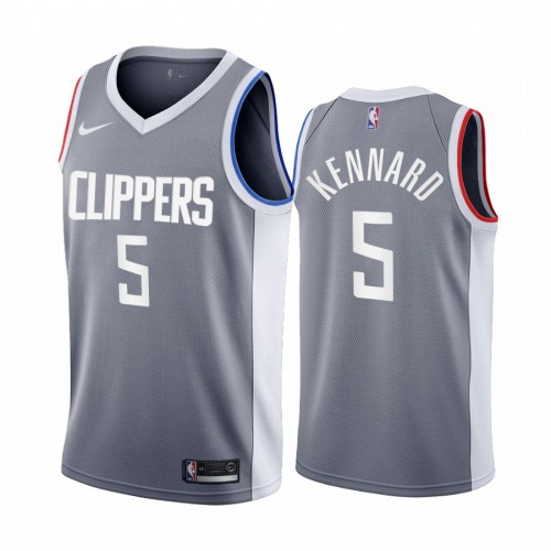 Los Angeles Los Angeles Clippers #5 Luke Kennard Gray Swingman 2020-21 Earned Edition Jersey Mens