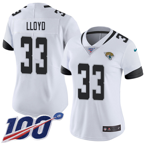 Jaguars #33 Devin Lloyd White Women's Stitched 100th Season Vapor Untouchable Limited Jersey