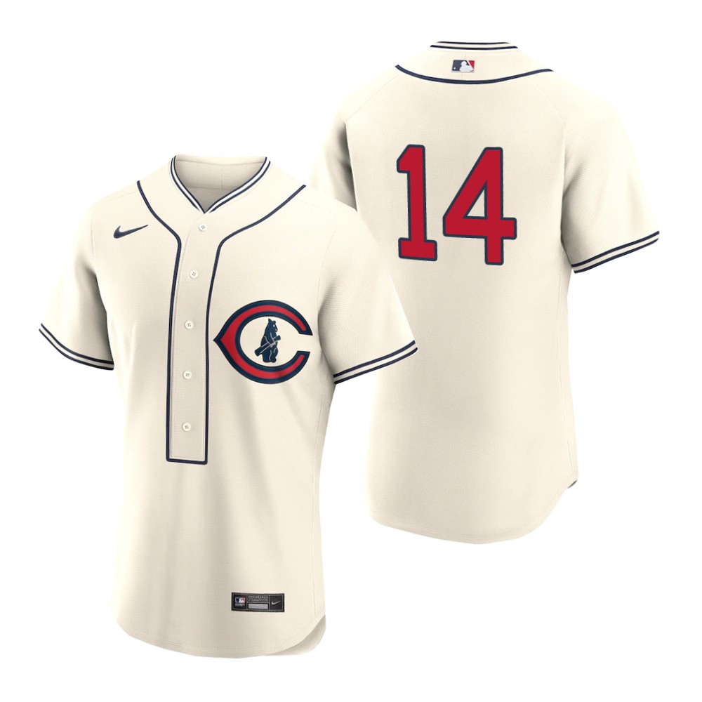 Chicago Cubs #14 Ernie Banks Men's 2022 Field Of Dreams Authentic Jersey - Cream