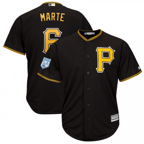 Pittsburgh Pirates #6 Starling Marte Black 2019 Spring Training Cool Base Stitched Jersey Men's