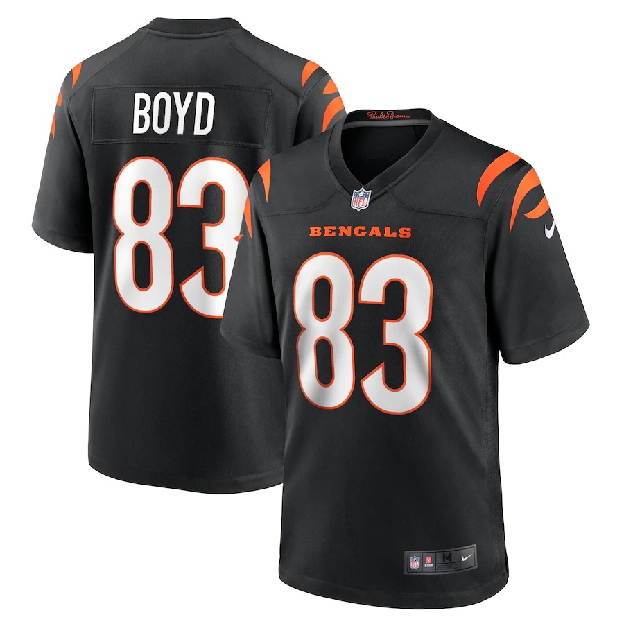 Cincinnati Bengals #83 Tyler Boyd Black Game Jersey