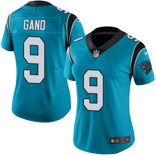 Carolina Panthers #9 Graham Gano Blue Alternate Women's Stitched Vapor Untouchable Limited Jersey Womens