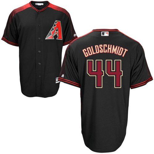 Arizona Diamondbacks #44 Paul Goldschmidt Black/Brick New Cool Base Stitched Jersey Men's