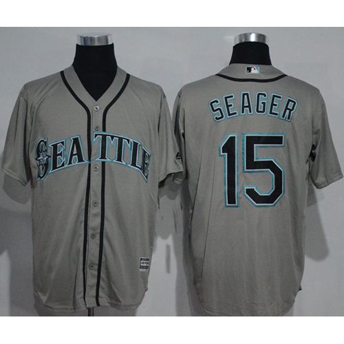 Seattle Mariners #15 Kyle Seager Grey New Cool Base Stitched Jersey Men's