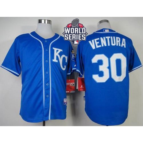 Kansas City Royals #30 Yordano Ventura Light Blue Alternate 2 Cool Base Stitched Jersey Men's