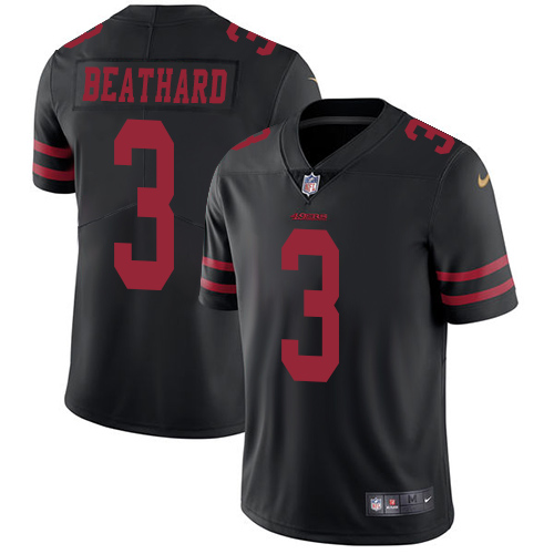 San Francisco 49ers #3 C.J. Beathard Black Alternate Youth Stitched Vapor Untouchable Limited Jersey Youth