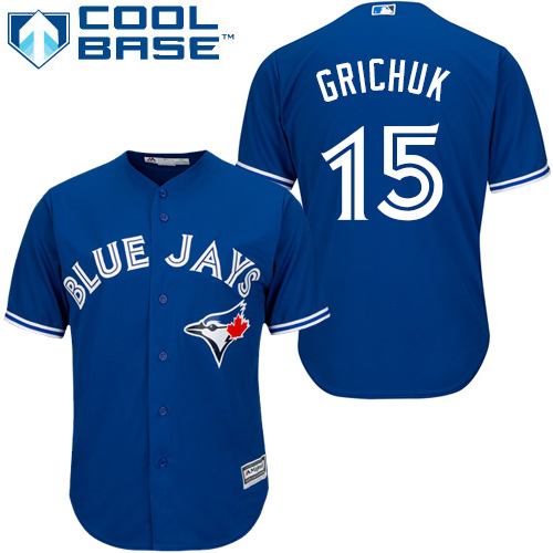 Toronto Blue Jays #15 Randal Grichuk Blue Cool Base Stitched Youth Jersey Youth