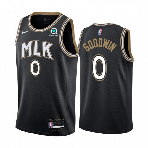 Atlanta Hawks #0 Brandon Goodwin Black Youth Swingman 2020-21 City Edition Jersey Youth