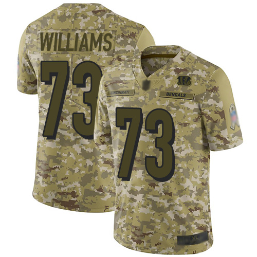 Cincinnati Bengals #73 Jonah Williams Camo Men's Stitched Limited 2018 Salute To Service Jersey Men's