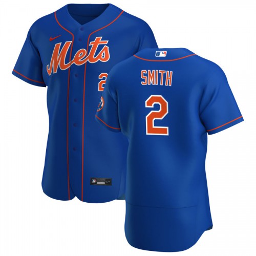 New York New York Mets #2 Dominic Smith Men's Royal Alternate 2020 Authentic Player Jersey Men's