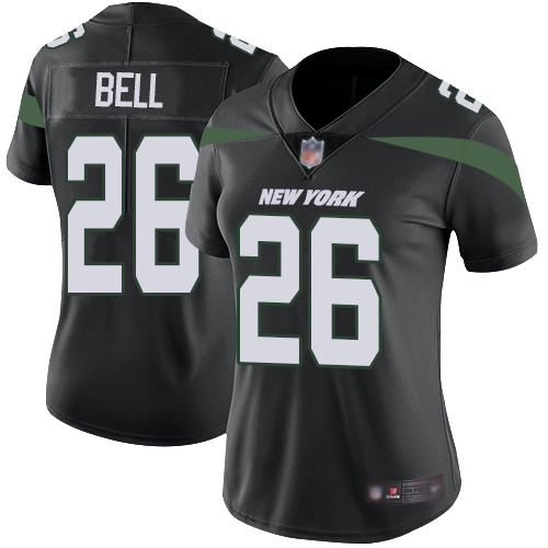 New York Jets #26 Le'Veon Bell Black Alternate Women's Stitched Vapor Untouchable Limited Jersey Womens