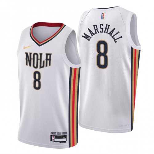 New Orleans New Orleans Pelicans #8 Naji Marshall Mens White 2021/22 Swingman Jersey - City Edition Mens