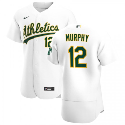 Oakland Oakland Athletics #12 Sean Murphy Men's White Home 2020 Authentic Player Jersey Men's