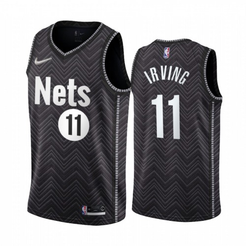 Brooklyn Brooklyn Nets #11 Kyrie Irving Black Youth Swingman 2020-21 Earned Edition Jersey Youth