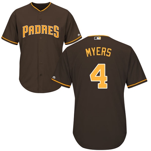 San Diego Padres #4 Wil Myers Brown Cool Base Stitched Youth Jersey Youth