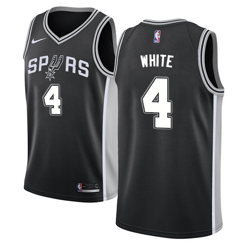 San Antonio Spurs #4 Derrick White Black Youth Swingman Icon Edition Jersey Youth