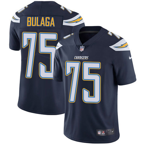 Los Angeles Chargers #75 Bryan Bulaga Navy Blue Team Color Youth Stitched Vapor Untouchable Limited Jersey Youth