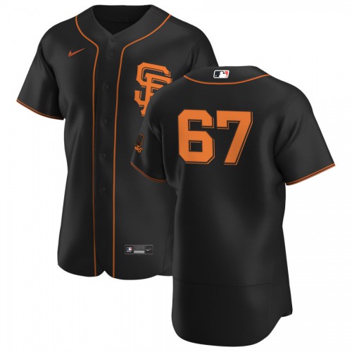 San Francisco San Francisco Giants #67 Sam Selman Men's Black Alternate 2020 Authentic Player Jersey Men's