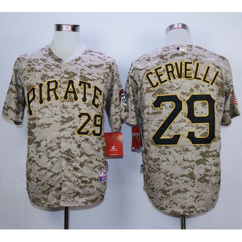 Pittsburgh Pirates #29 Francisco Cervelli Camo Alternate Cool Base Stitched Jersey Men's