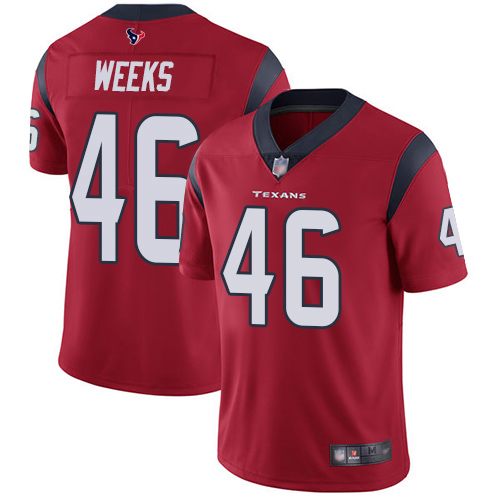 Houston Texans #46 Jon Weeks Red Alternate Men's Stitched Vapor Untouchable Limited Jersey Men's