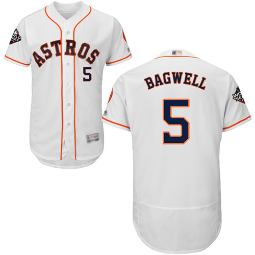 Houston Astros #5 Jeff Bagwell White Flexbase Authentic Collection 2019 World Series Bound Stitched Jersey Men's