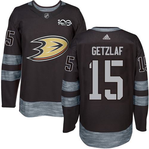 Adidas Anaheim Ducks #15 Ryan Getzlaf Black 1917-2017 100th Anniversary Stitched Jersey Men's