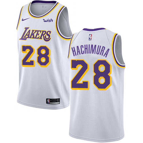 Lakers #28 Rui Hachimura White Swingman Association Edition Jersey