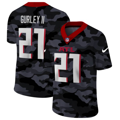 Atlanta Atlanta Falcons #21 Todd Gurley II Men's 2020 Black CAMO Vapor Untouchable Limited Stitched Jersey Men's