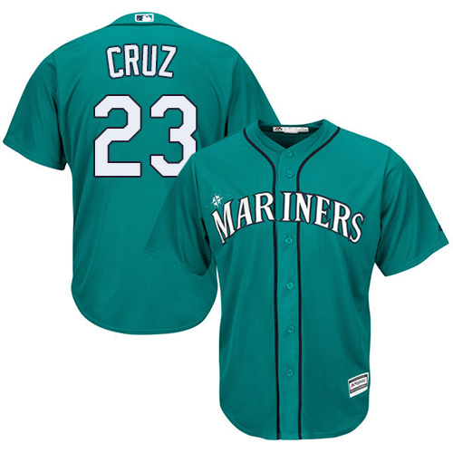 Seattle Mariners #23 Nelson Cruz Green Cool Base Stitched Youth Jersey Youth