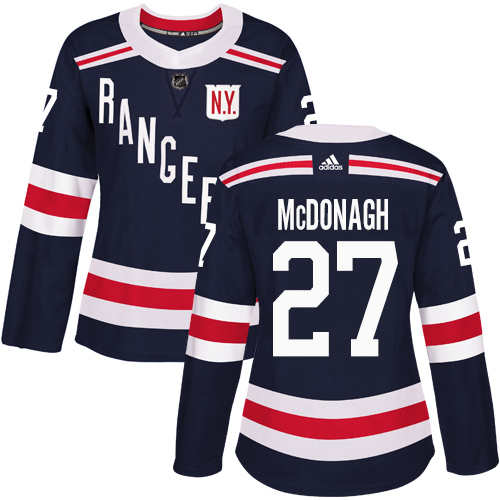 Adidas New York Rangers #27 Ryan McDonagh Navy Blue Authentic 2018 Winter Classic Women's Stitched Jersey Womens