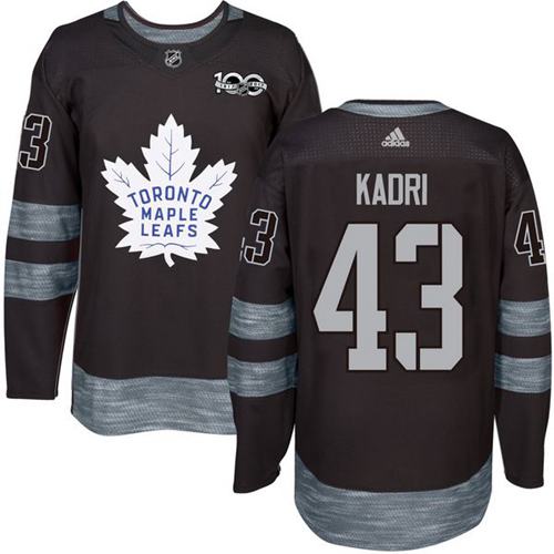 Adidas Maple Toronto Maple Leafs #43 Nazem Kadri Black 1917-2017 100th Anniversary Stitched Jersey Men's