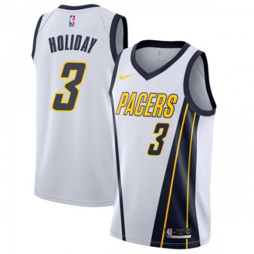 Indiana Pacers #3 Aaron Holiday White Womens Swingman Earned Edition Jersey Womens