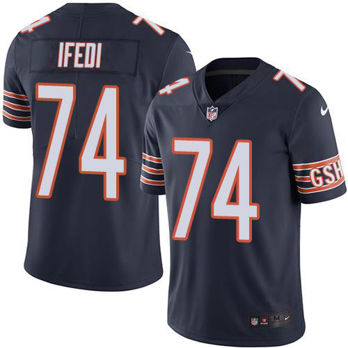 Chicago Bears #74 Germain Ifedi Navy Blue Team Color Youth Stitched Vapor Untouchable Limited Jersey Youth