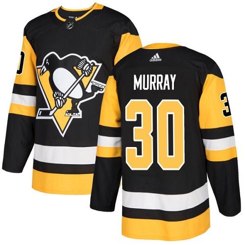 Adidas Pittsburgh Penguins #30 Matt Murray Black Home Authentic Stitched Youth Jersey Youth