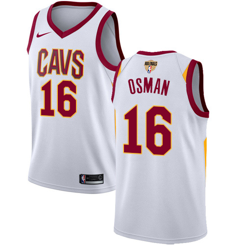Cleveland Cavaliers #16 Cedi Osman White The Finals Patch Swingman Association Edition Jersey Mens