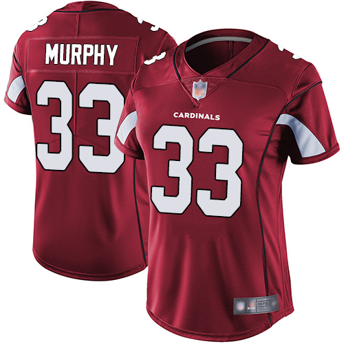 Arizona Cardinals #33 Byron Murphy Red Team Color Women's Stitched Vapor Untouchable Limited Jersey Womens