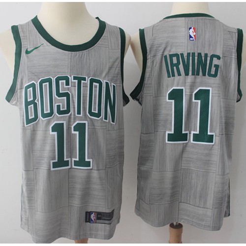 Boston Celtics #11 Kyrie Irving Gray Swingman City Edition Jersey Mens