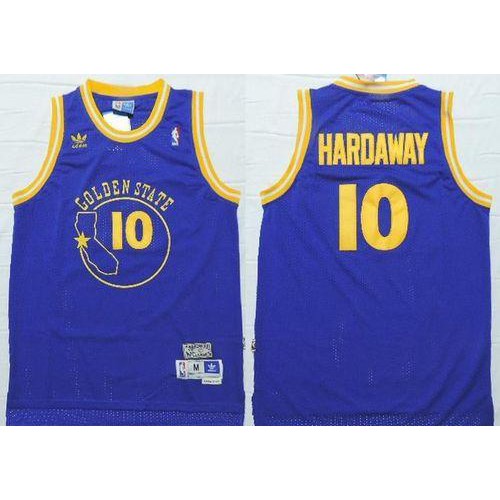 Golden State Warriors #10 Tim Hardaway Blue New Throwback Stitched Jersey Mens