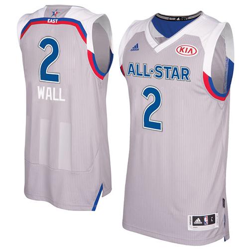 Washington Wizards #2 John Wall Gray 2017 All-Star Stitched Jersey Mens