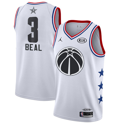 Washington Wizards #3 Bradley Beal White Jordan Swingman 2019 All-Star Game Jersey Mens